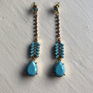 Erickson Beamon Rocks Turquoise Drop Earrings